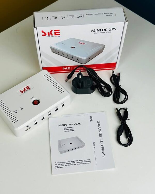 SKE SK616 Mini UPS For Wifi Router + ONU + IP Cam/CC Cam (13,200mAh With 5 Output)